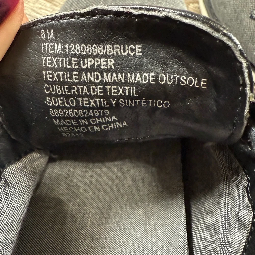 Izod Mens Shoe 8M Gray Lace-Up Dressy Canvas Memory Foam Bruce Preppy Minimalist
